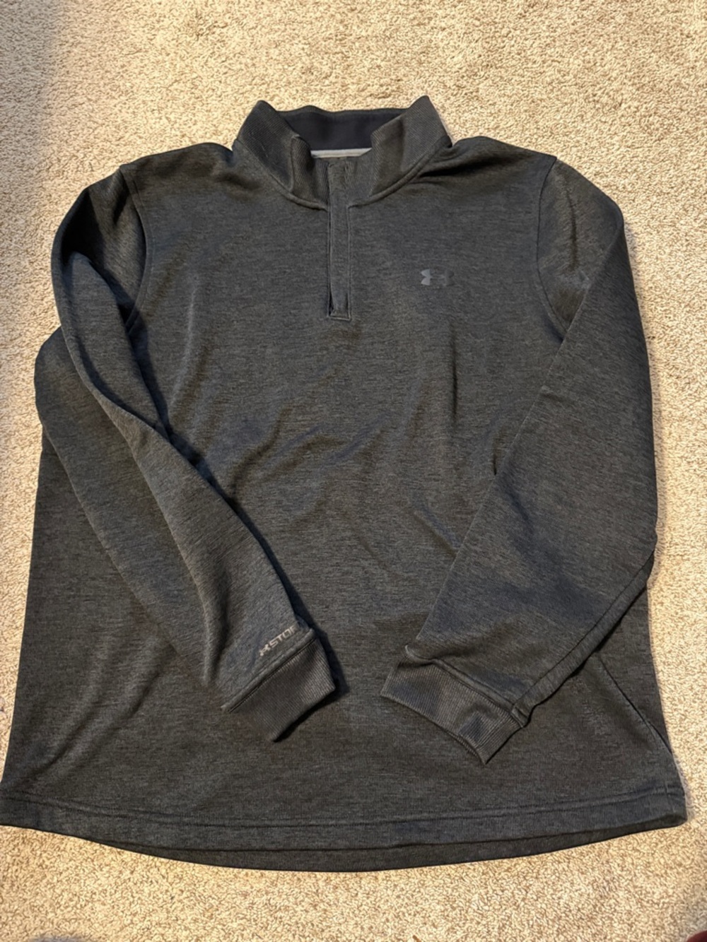 Men’s Under Armour Charcoal Heather Quarter-Zip Pullover